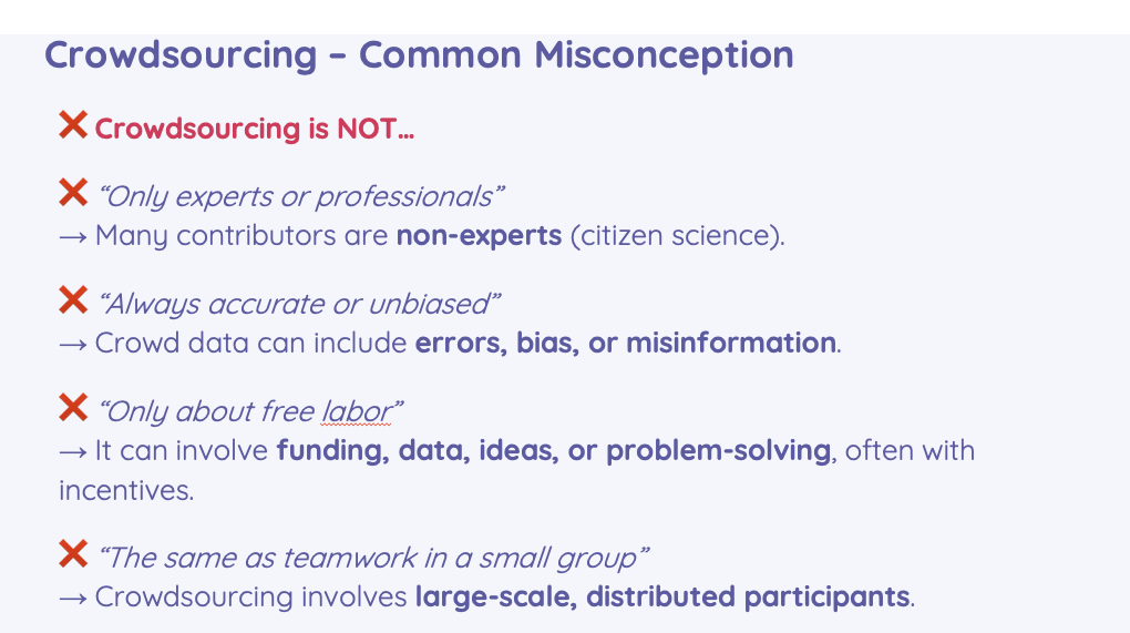 Crowdsourcing common misconceptions slide