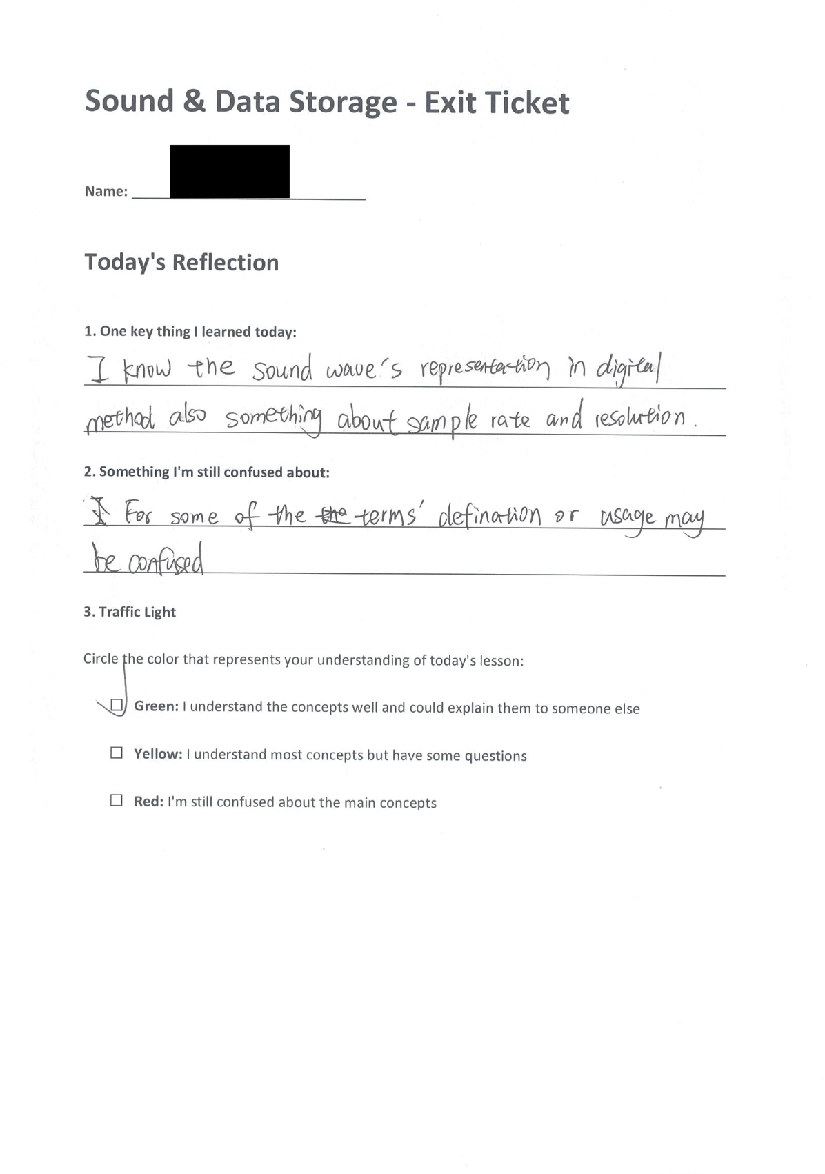 Exit Ticket 2