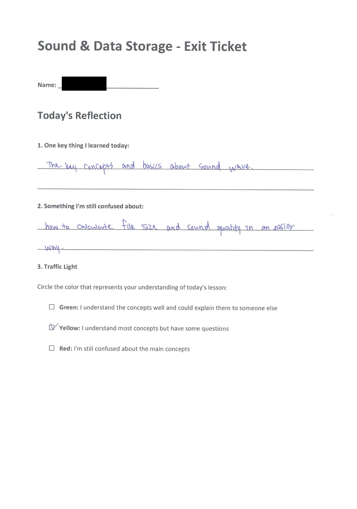Exit Ticket 3